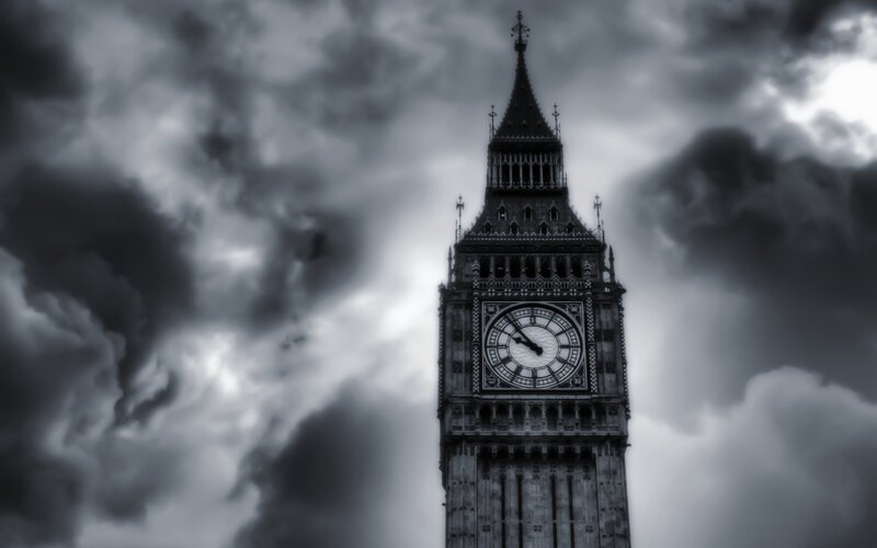 Big Ben Clock Tower — Black