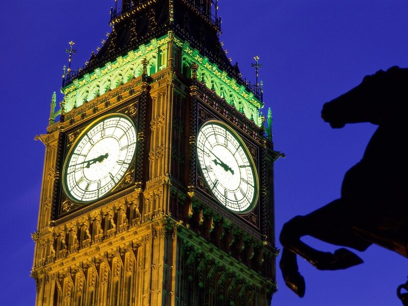 Big Ben Clock Tower — Blue, Dramatic, Night