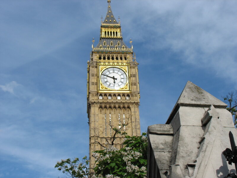 Big Ben Clock Tower — Blue, Serene, Afternoon, Photograph, Sky