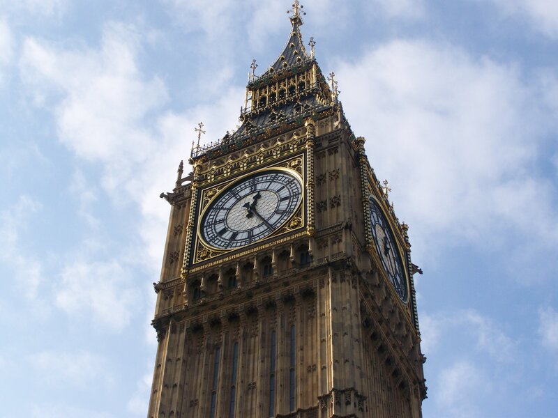 Big Ben Clock Tower — Blue, Serene, Afternoon, Photograph