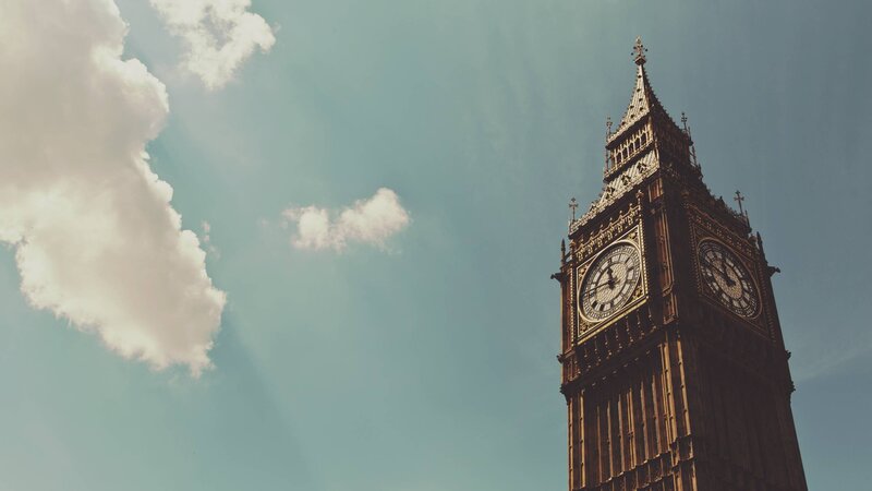 Big Ben Clock Tower — Blue, Serene