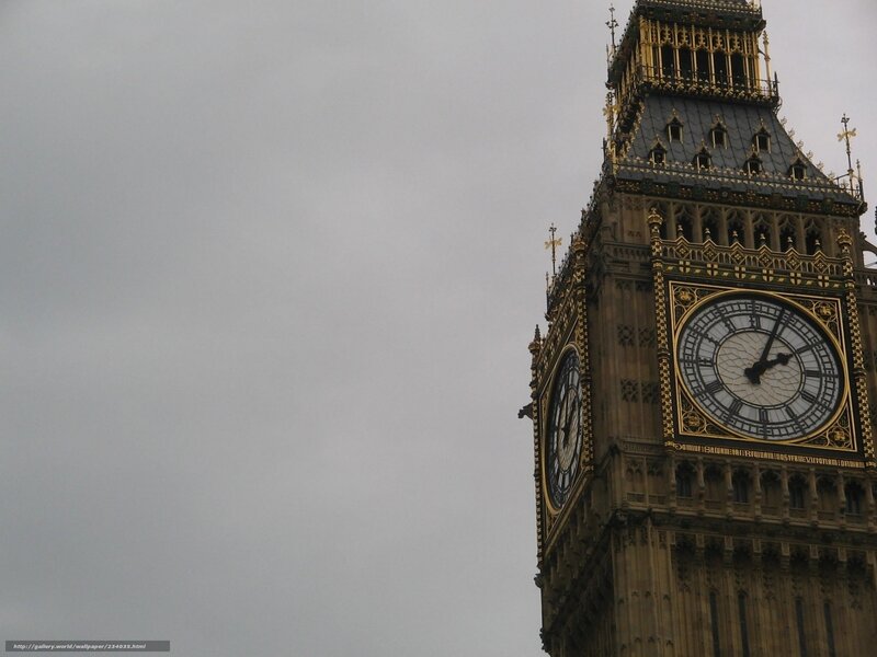 Big Ben Clock Tower — Gray, Overcast, Photograph