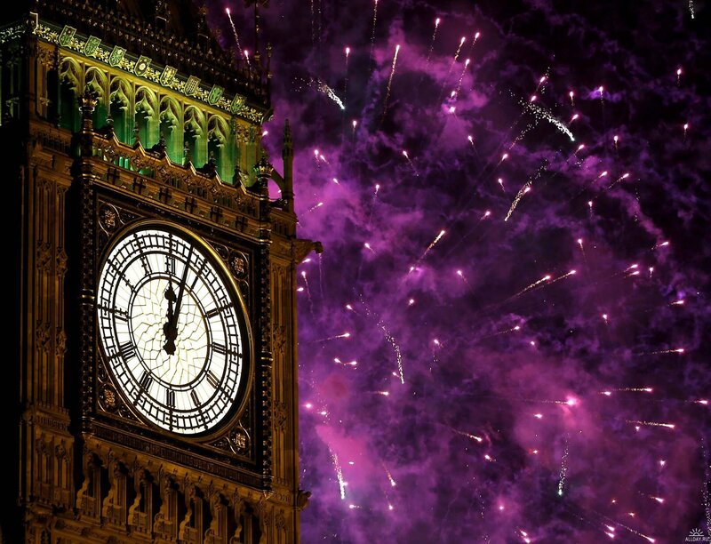 Big Ben Clock Tower — Purple