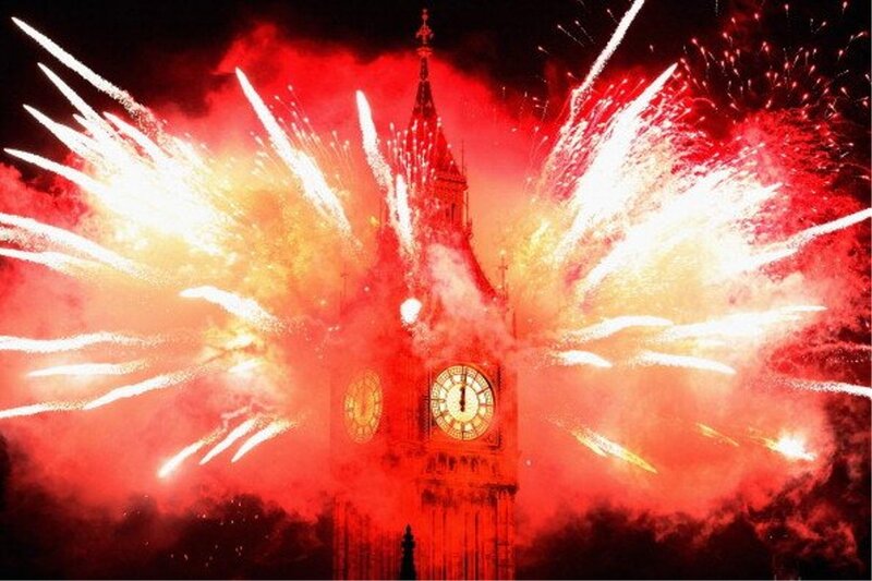 Big Ben Clock Tower — Red