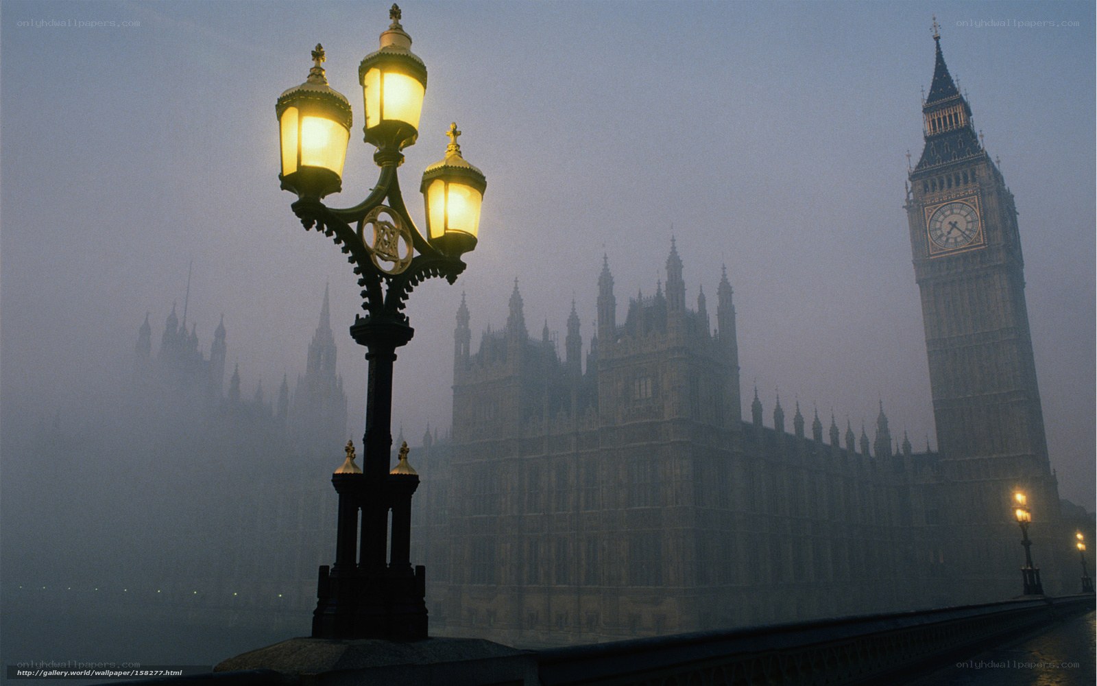 Big Ben in London fog