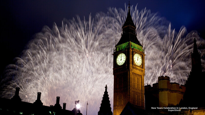 Big Ben with Fireworks