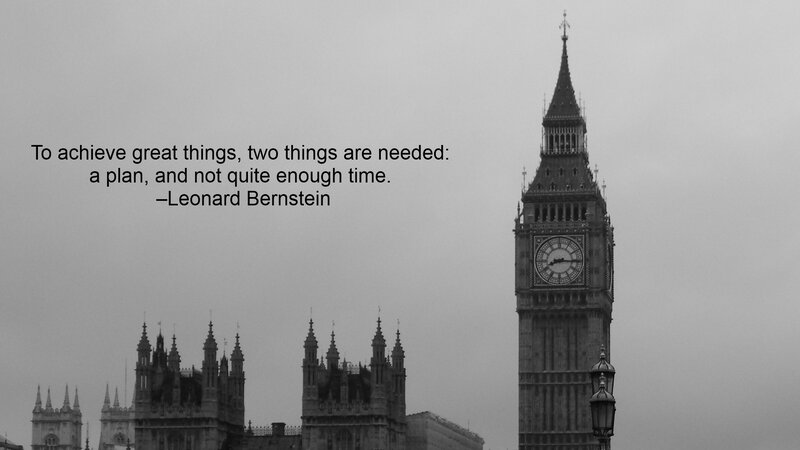 Big Ben with quote