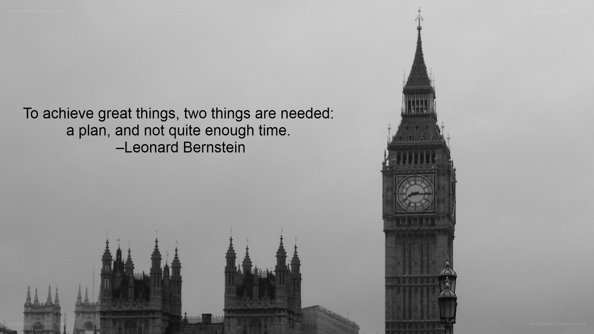 Big Ben with quote