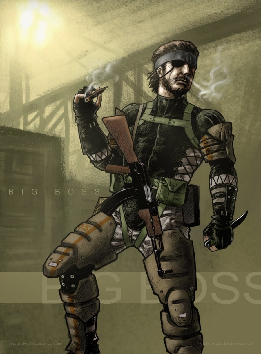 Big Boss smoking a cigarette