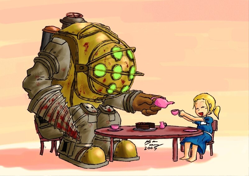 Big Daddy and Little Sister tea party