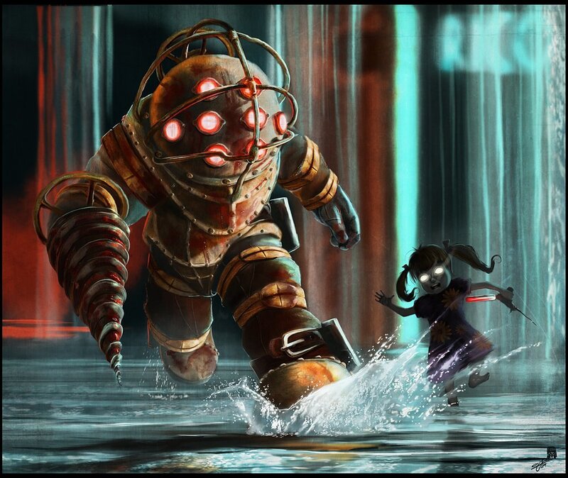 Big Daddy chases Little Sister