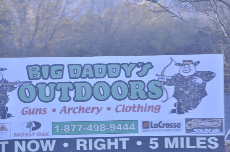 Big Daddy's Outdoors sign
