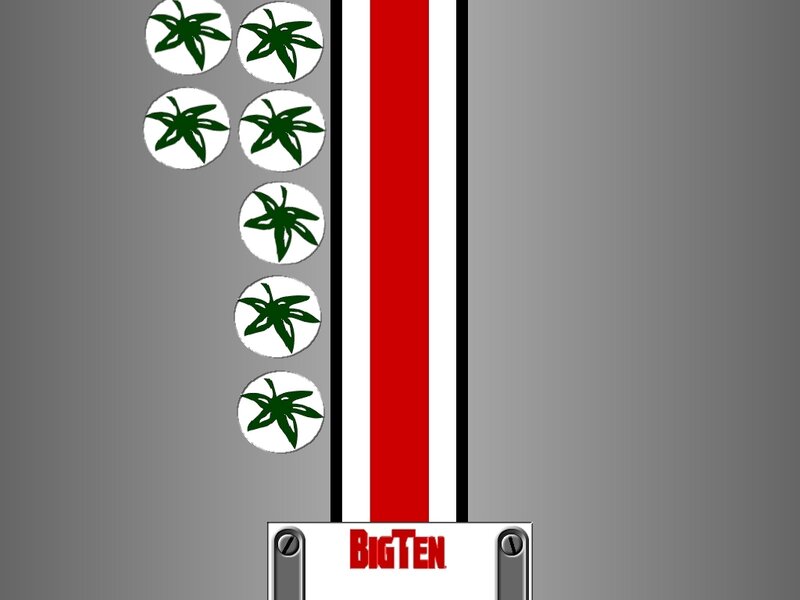 Big Ten logo with leaf icons