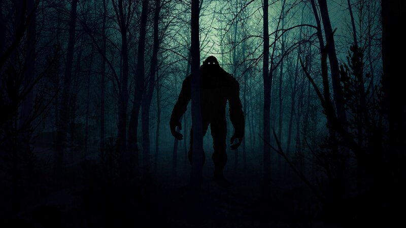Bigfoot in Forest — Black