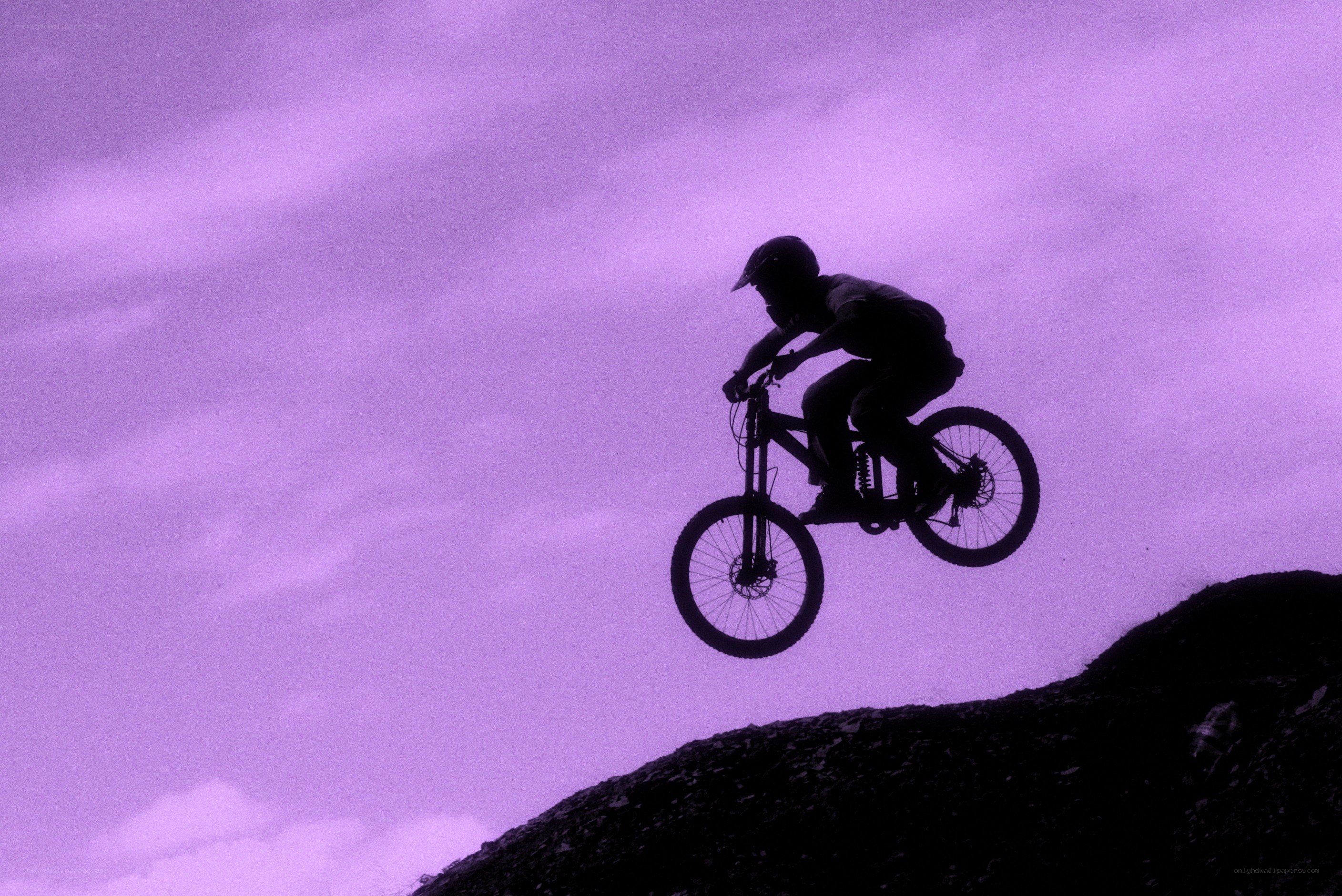 biker in mid-air jump