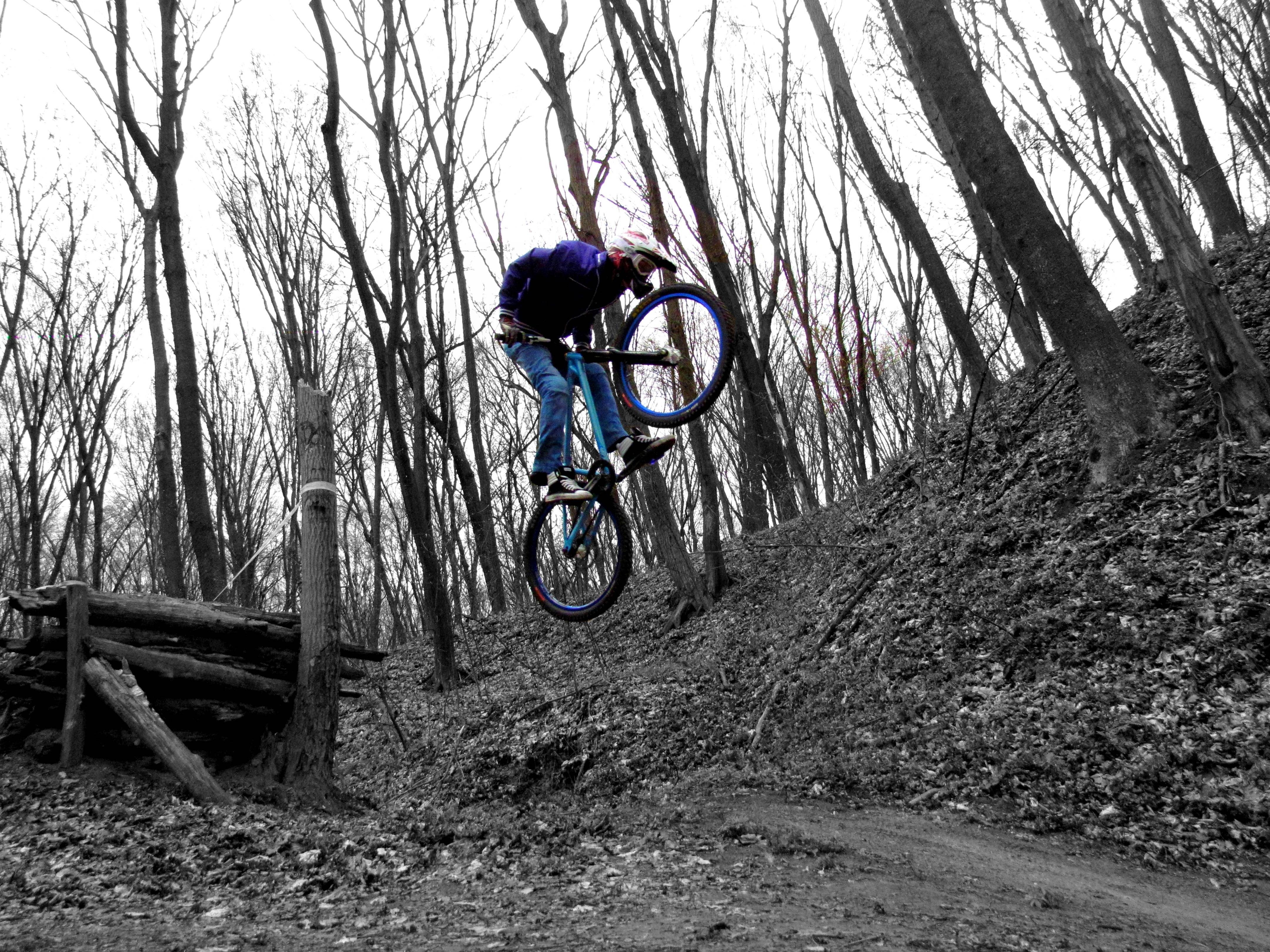 Biker mid-air jump