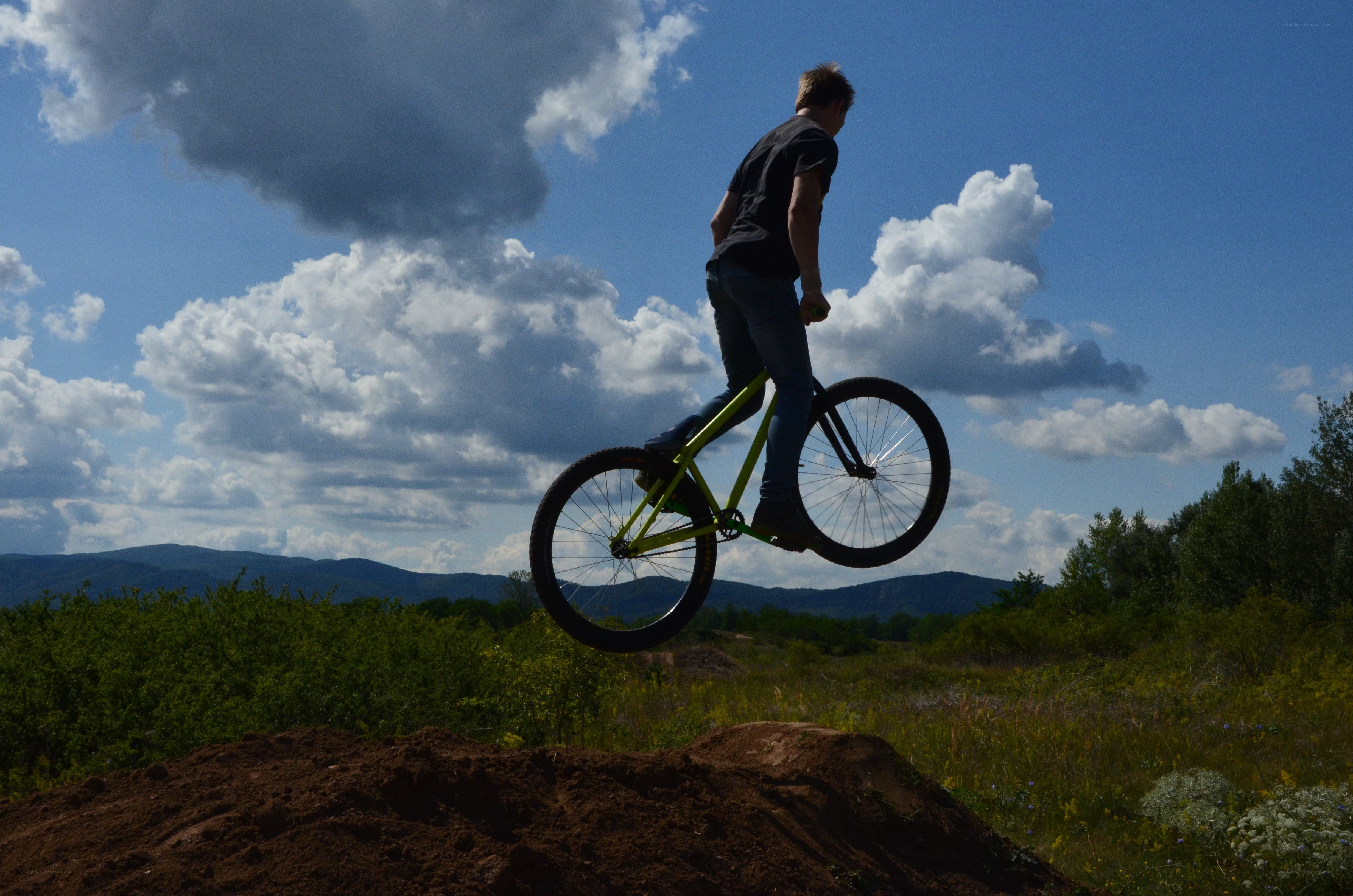 Biker mid-air jump