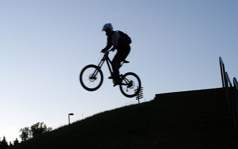 biker mid-air jump