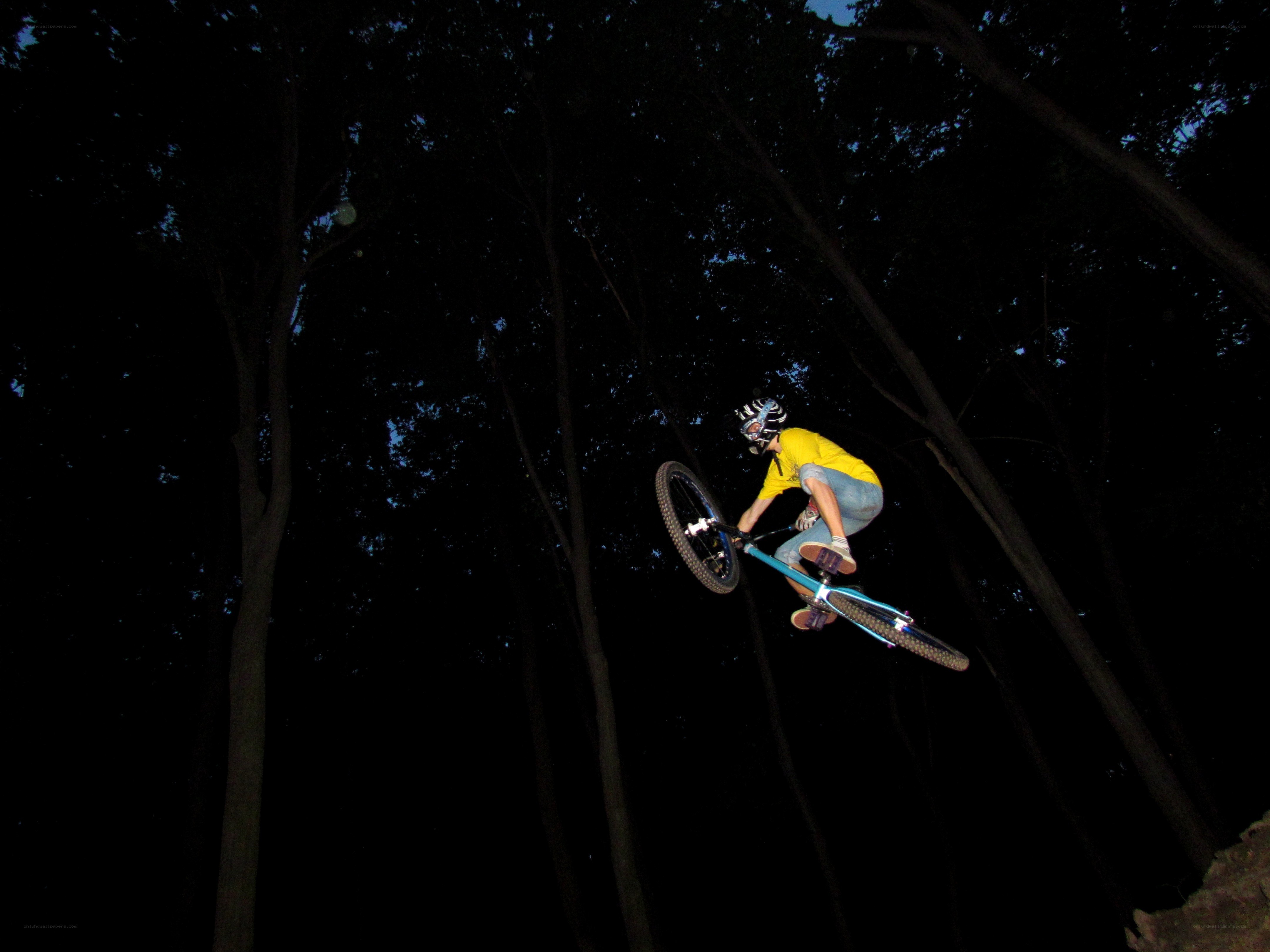 Biker mid-air jump