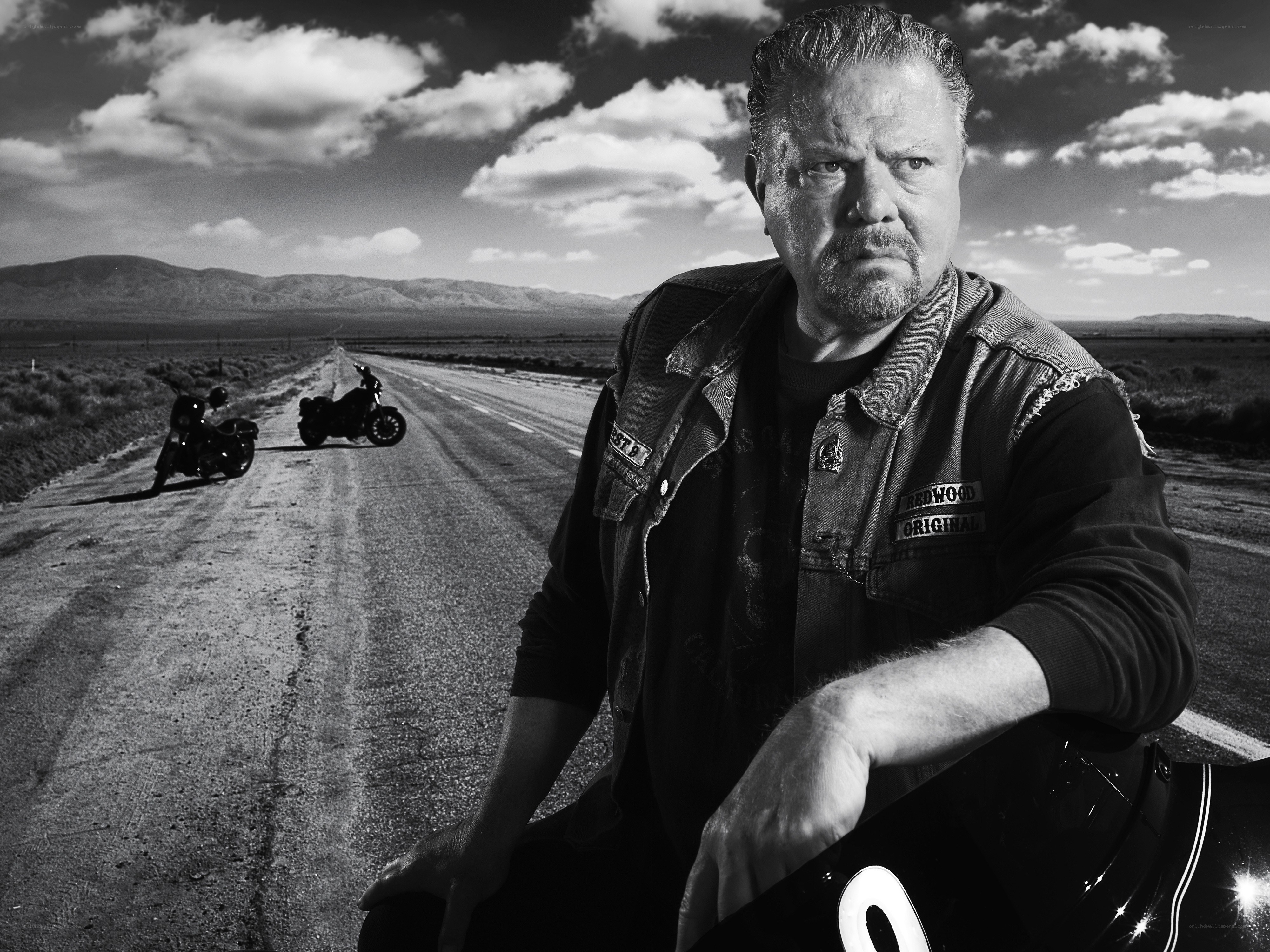 biker on a desert road