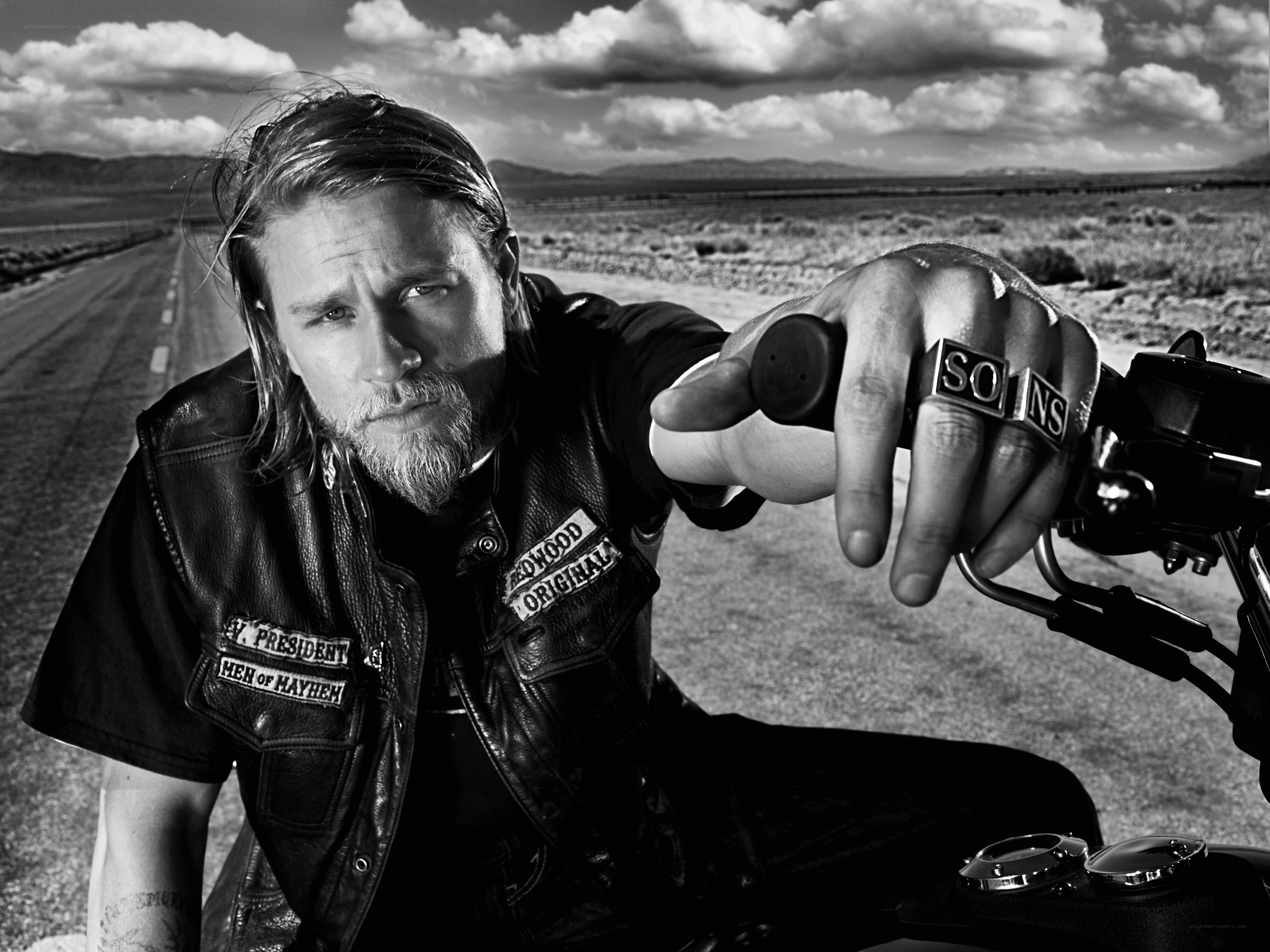 biker on a desert road