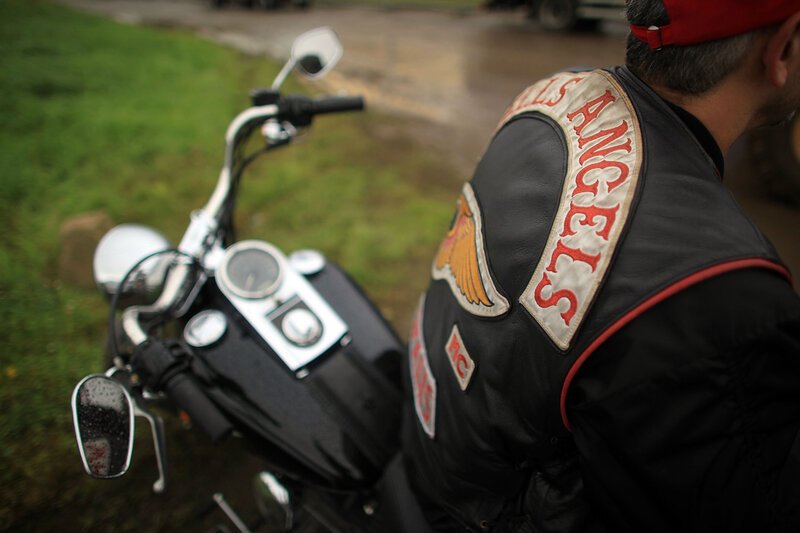 biker with motorcycle