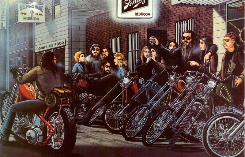 Bikers in Street