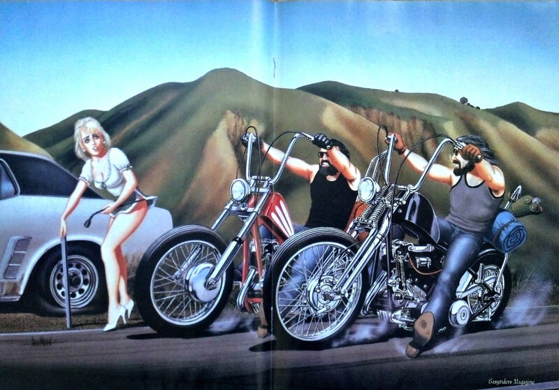 Bikers on Motorcycles — Blue