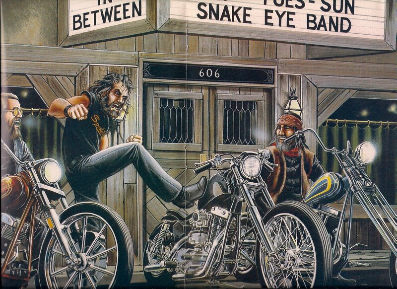 Bikers Outside a Bar