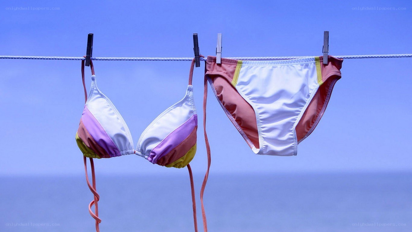 bikini on clothesline