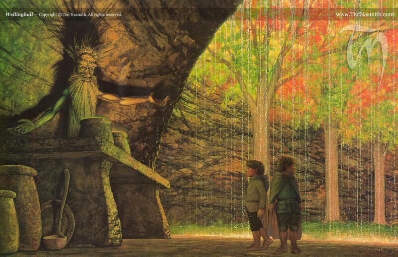 Bilbo and Frodo meet Tom Bombadil