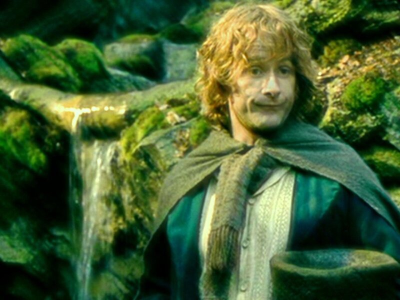 Bilbo Baggins by a waterfall