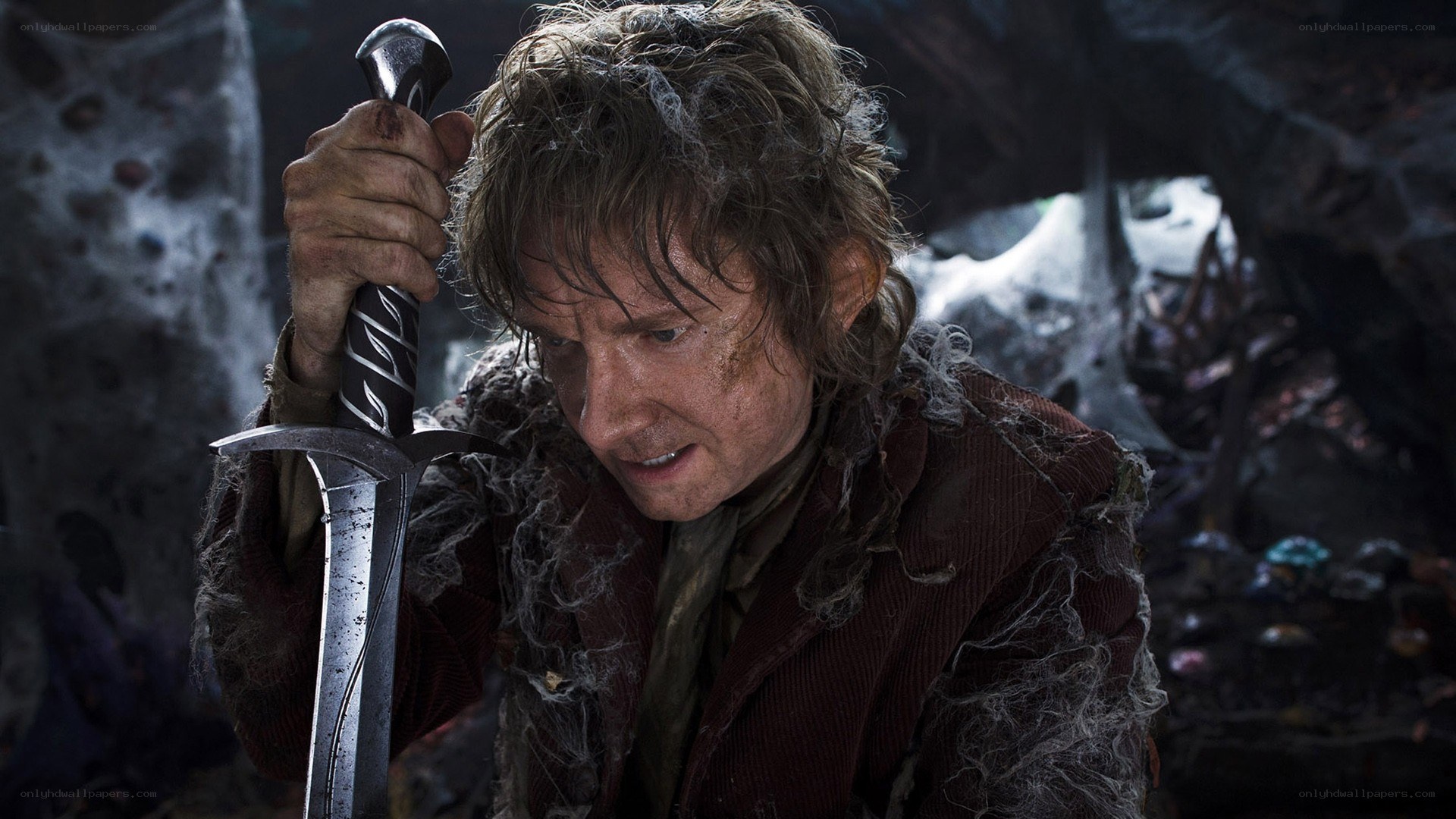 Bilbo Baggins in a cave