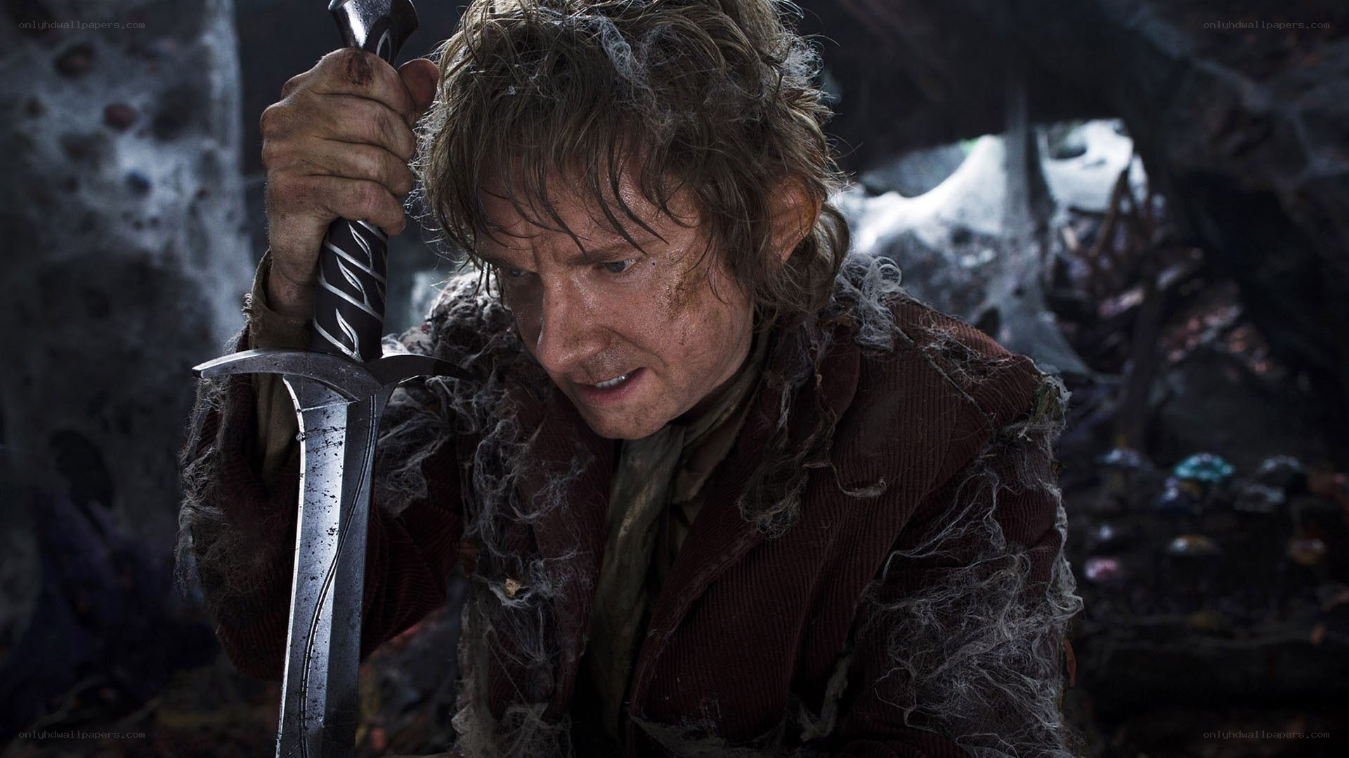 Bilbo Baggins in a cave
