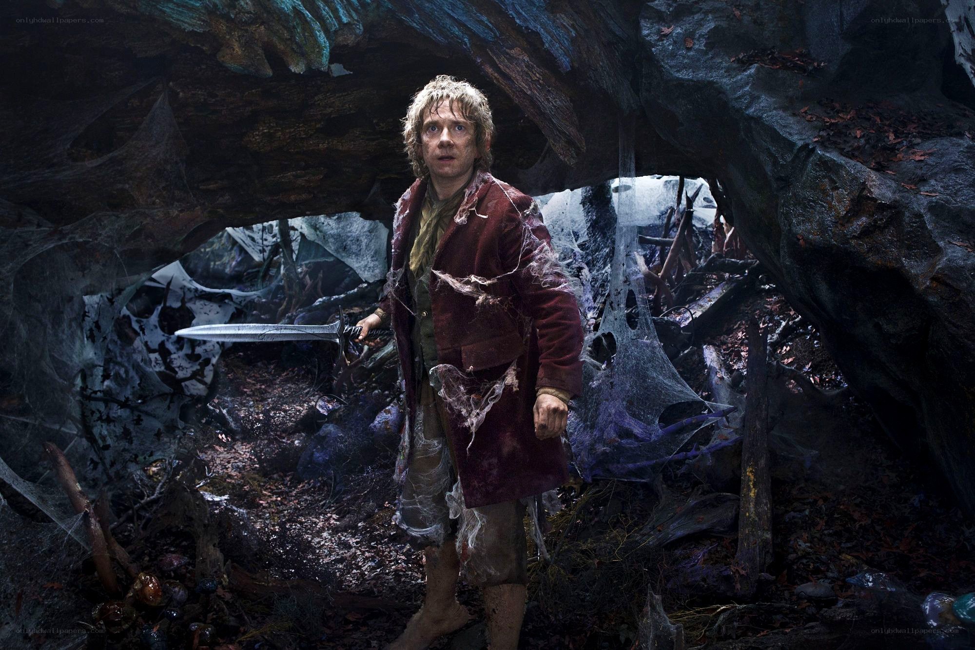 Bilbo Baggins in a cave