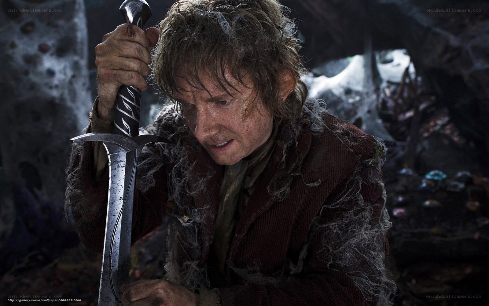 Bilbo Baggins in a cave