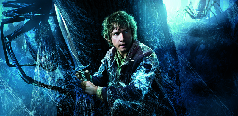 Bilbo Baggins in a spider cave