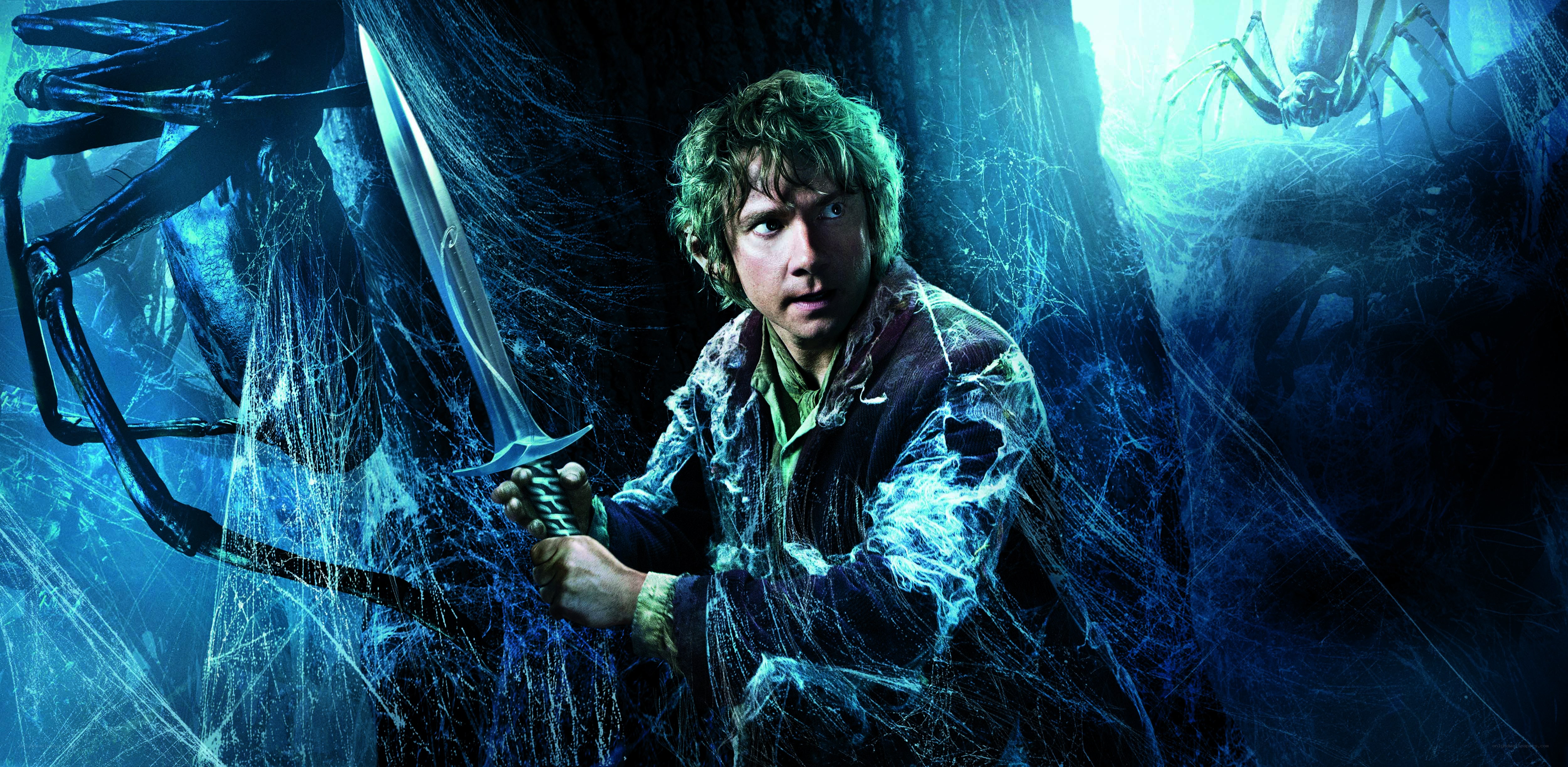 Bilbo Baggins in a spider cave