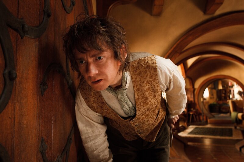 Bilbo Baggins in a tunnel