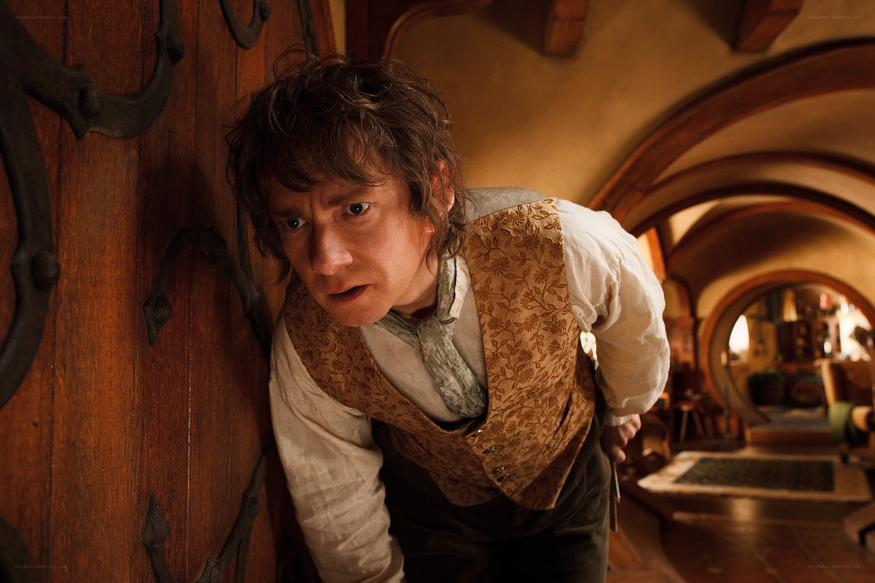 Bilbo Baggins in a tunnel