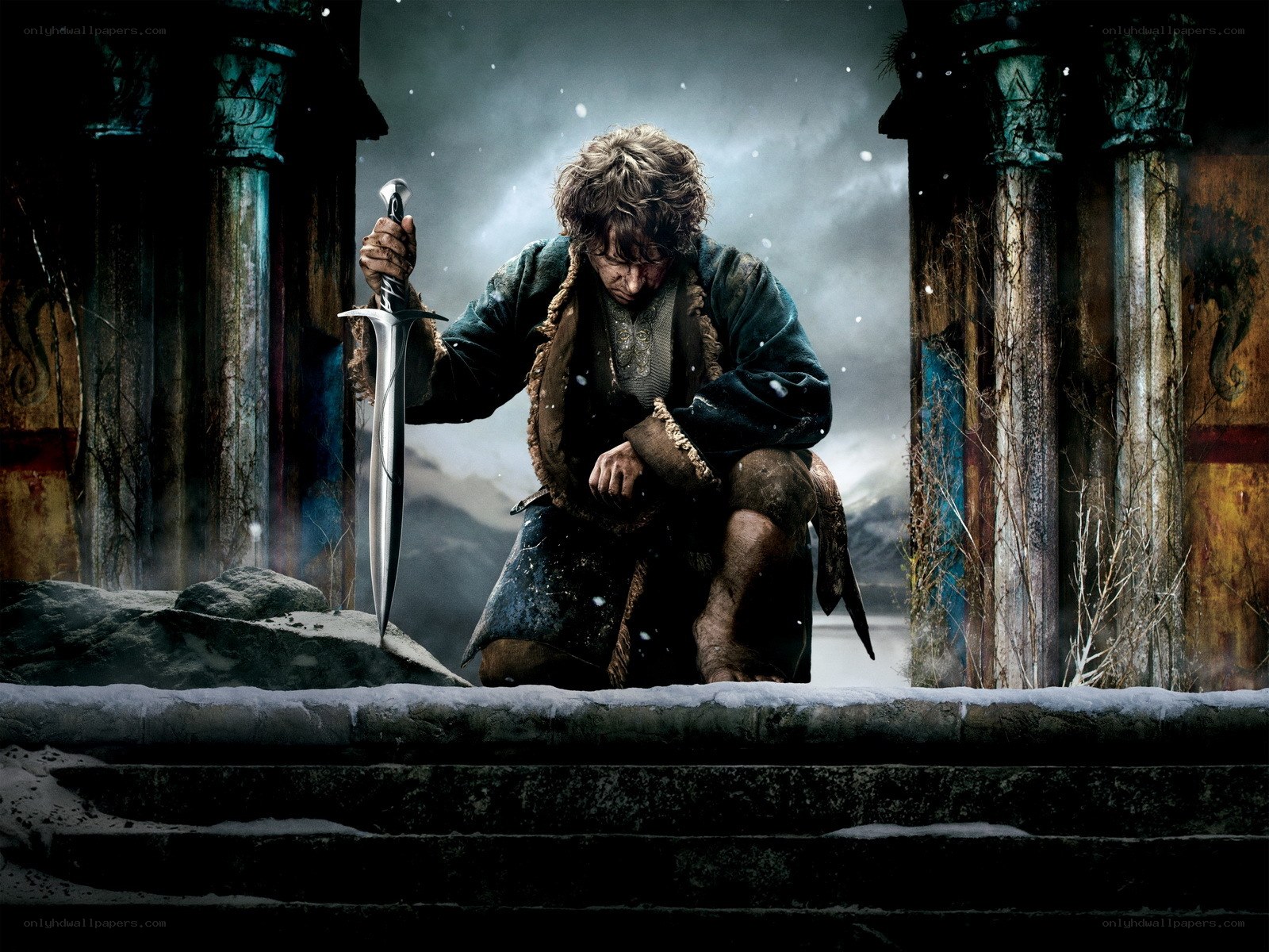 Bilbo Baggins in the snow