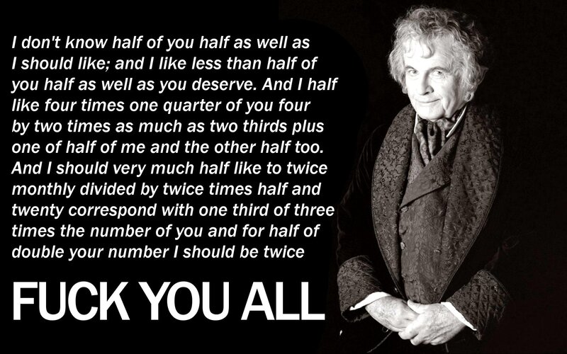 Bilbo Baggins quote meme