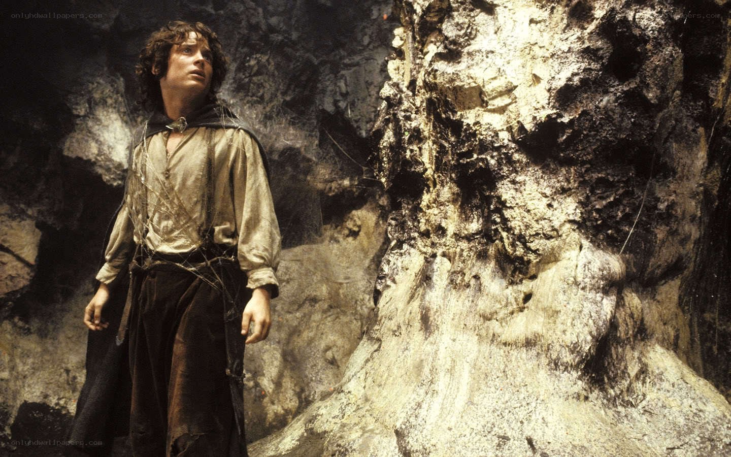 Bilbo in a dark cave