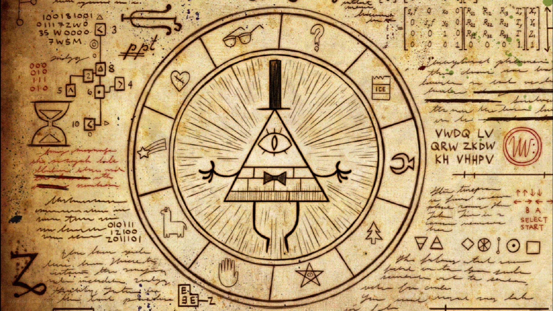 Bill Cipher diagram from Gravity Falls