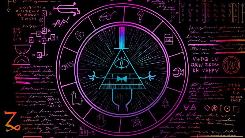 Bill Cipher Triangle — Purple