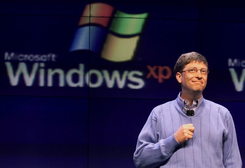 Bill Gates at Windows XP event