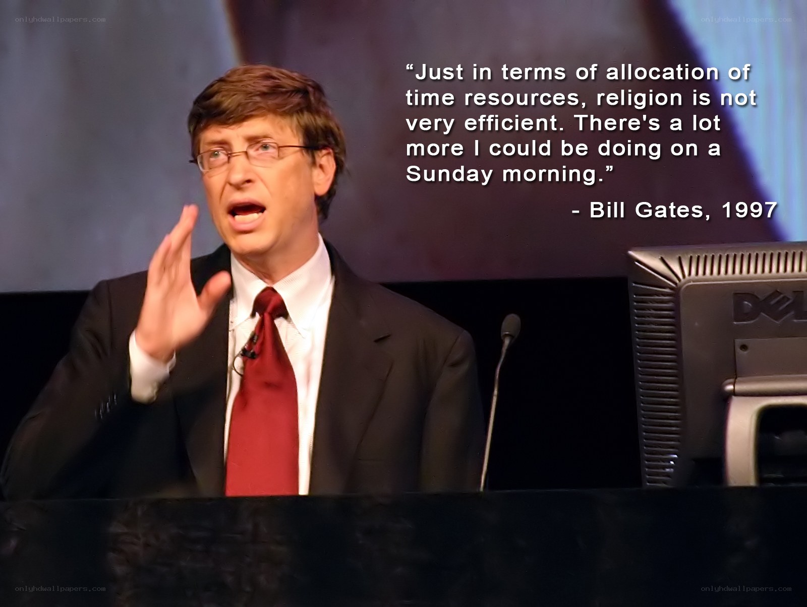 Bill Gates on religion efficiency