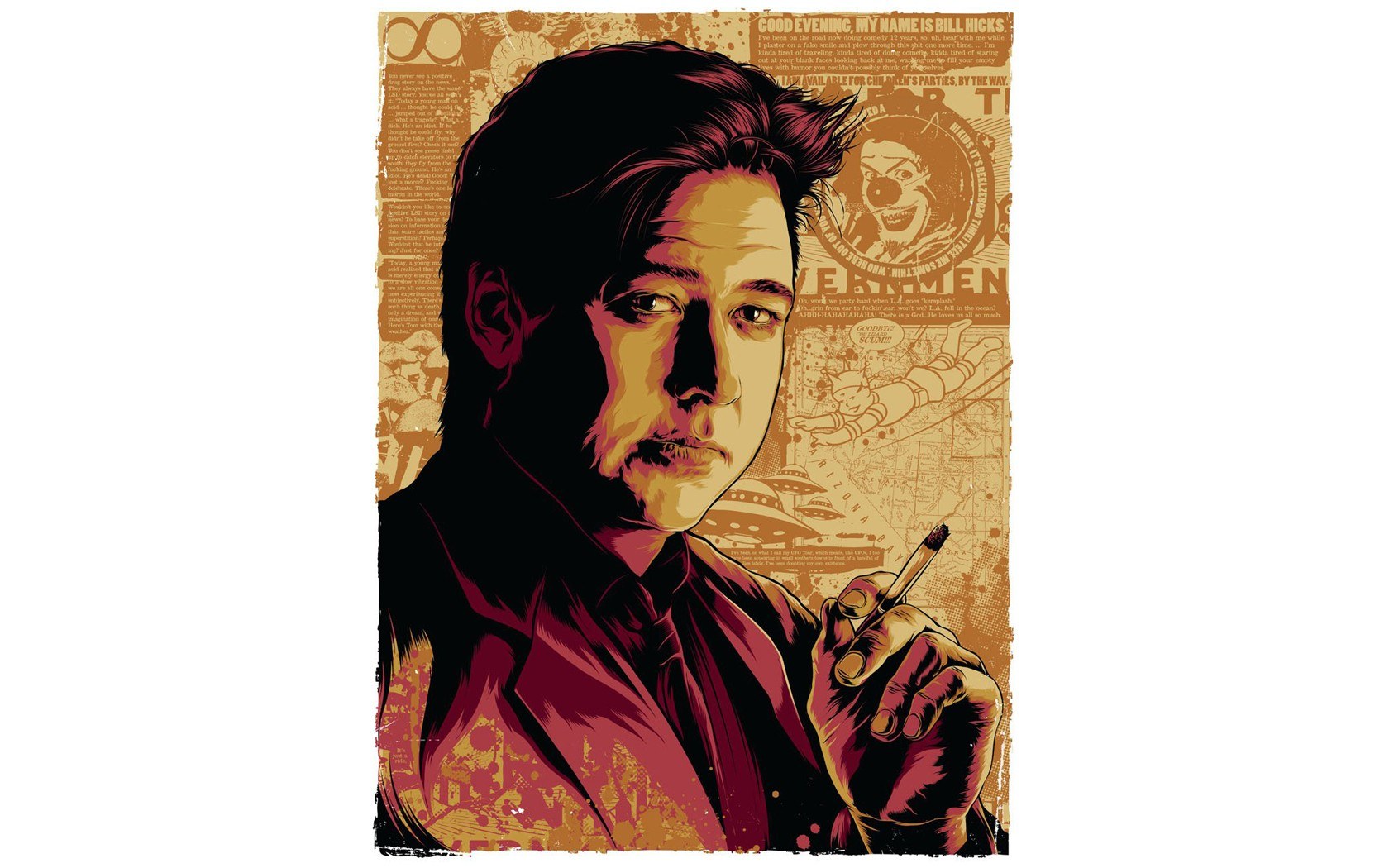 Bill Hicks portrait illustration