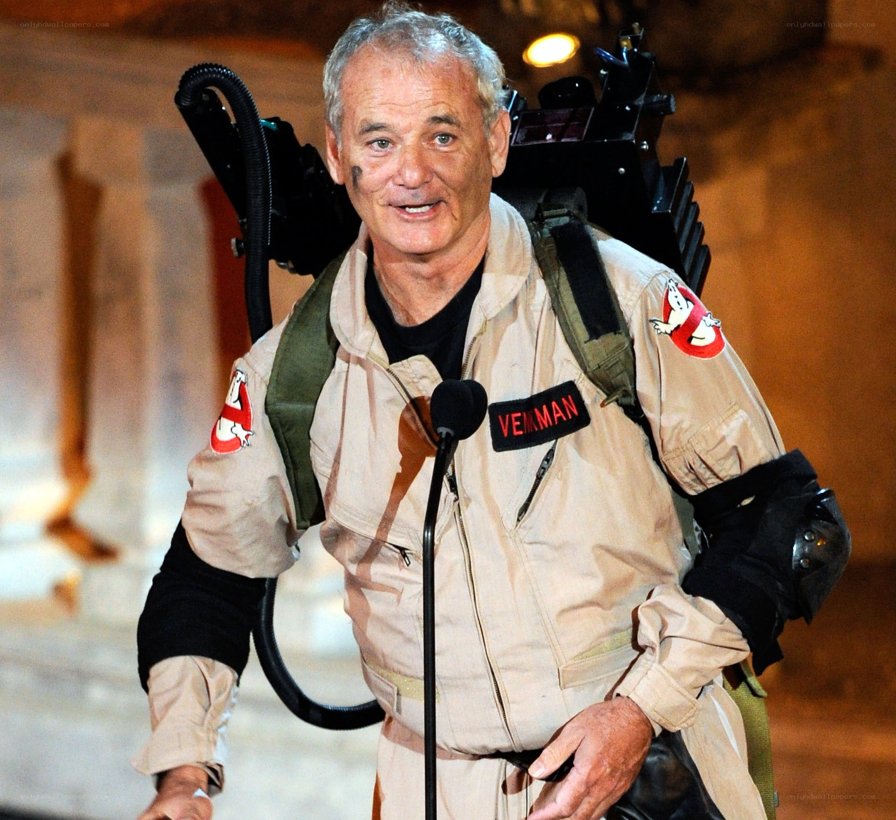 Bill Murray in Ghostbusters costume
