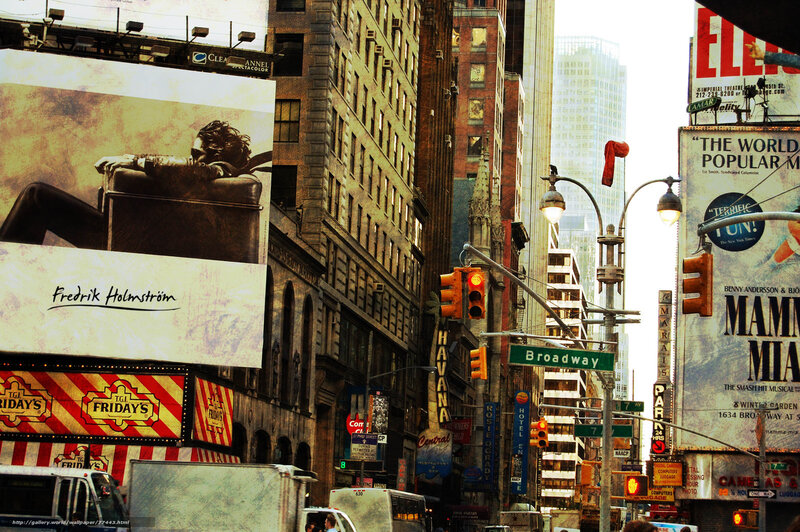 Billboard in City Street